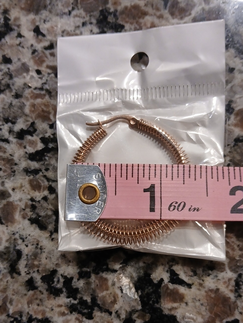 Gold Coil Hoop Earrings - Picture 2 of 2